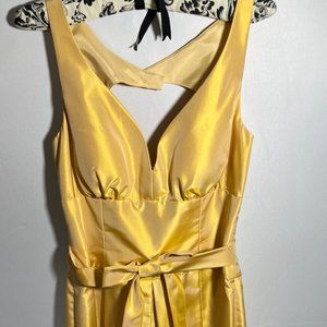 Kay Unger silk yellow dress